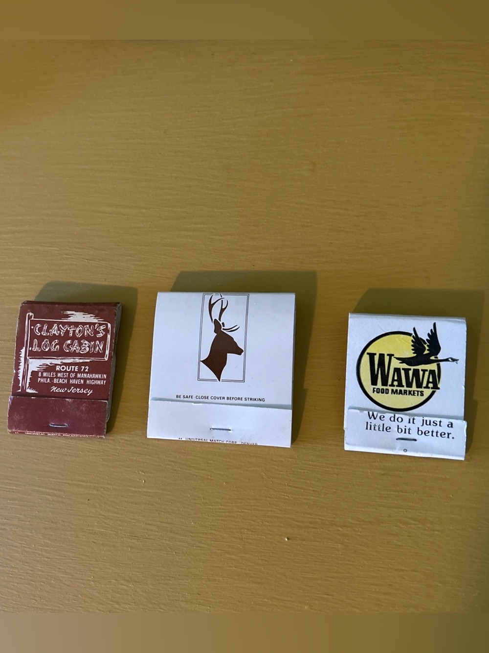 Vintage Matchbook Bundle Lot Wawa Clayton’s Log Cabin Antler’s Hotel